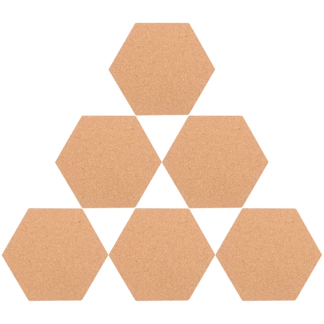 Lot De 8 Panneaux En Liège Hexagonaux Colorés – Idéal Pour Afficher Photos, Notes Et Clés, Avec Punaises Incluses - 10