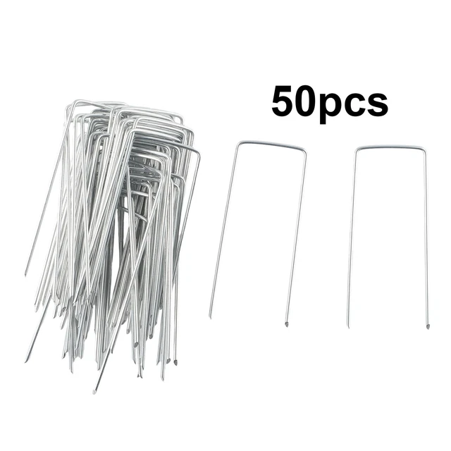 U Shaped Anchor Pins 2.5mm 50pcs/set Accessories Galvanized Steel Nail