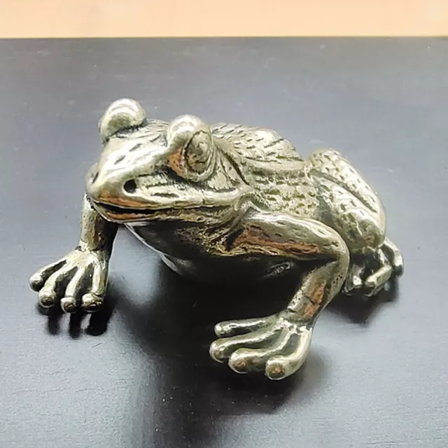 Solid Brass Frog Figurine Statue House Office Decoration Animal Figurines toy~ 2