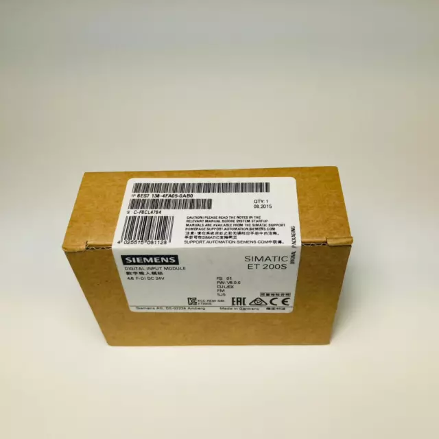 Siemens 6ES7138-4FA05-0AB0 SIMATIC DP, ET200S 6ES7 138-4FA05-0AB0