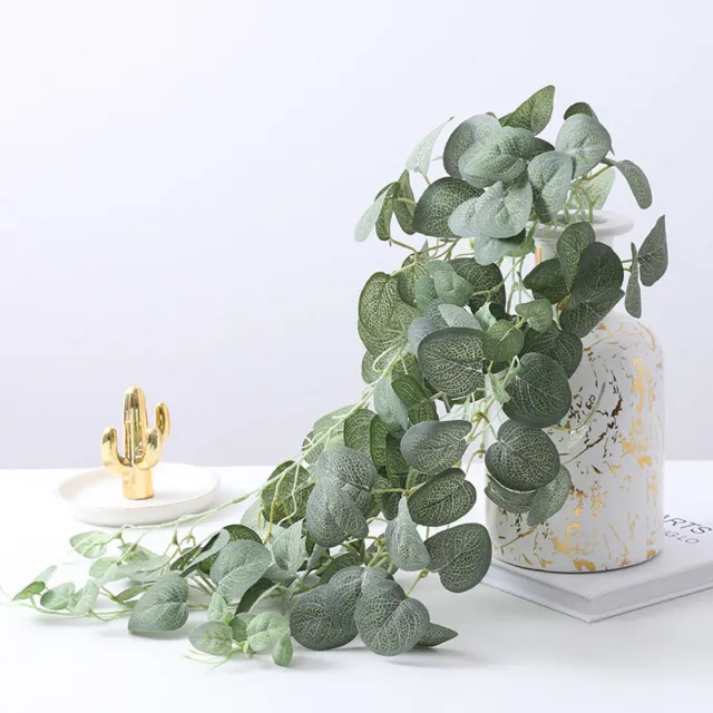 76cm Artificial Eucalyptus Garland Greenery Leaf Vine Fake Plants Wedding Decor