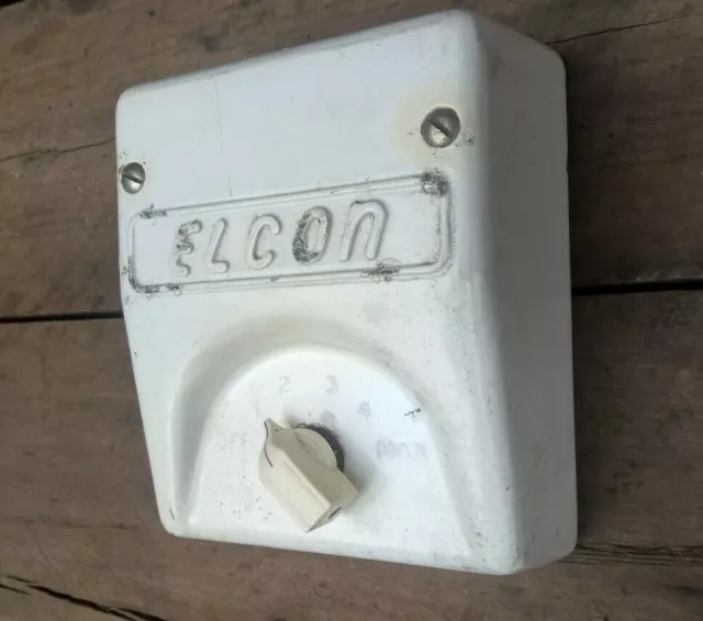 Rare Vintage Elcon Electric Ceiling Fan Speed Regulator Switch