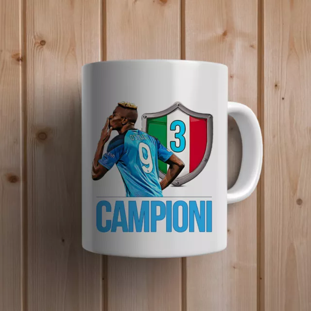 Tazza in ceramica squadra del cuore personalizzata con foto - Napoli azzurri