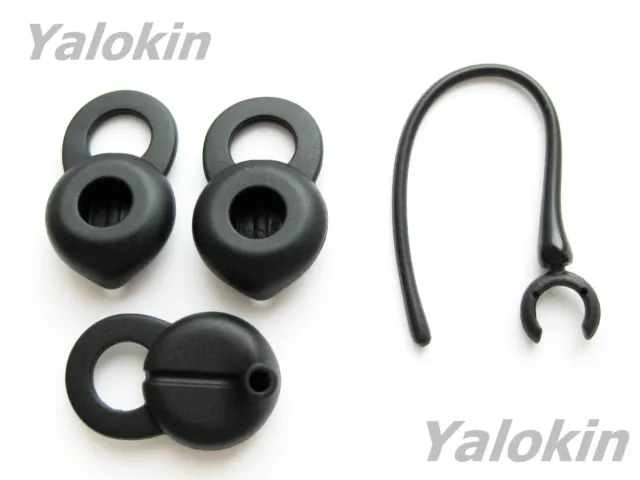 3 New Medium Black Spout Earbuds and Earhook for Jawbone Era Headsets