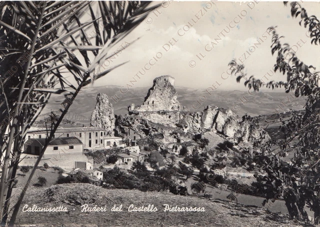 Caltanissetta Ruderi del castello Pietrarossa Cartolina