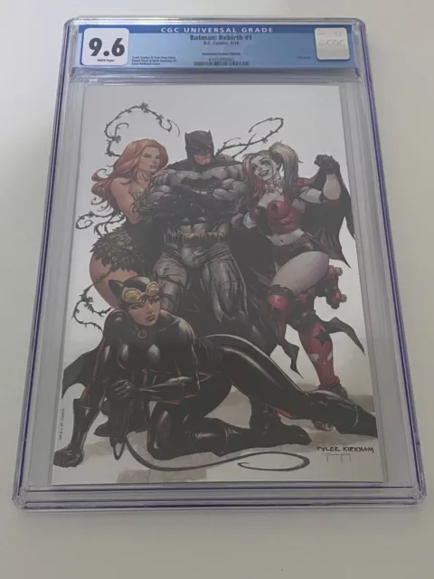 Batman Rebirth #1 Cgc 9.6 Tyler Kirkham Foil Variant Harley Quinn Catwoman Dc