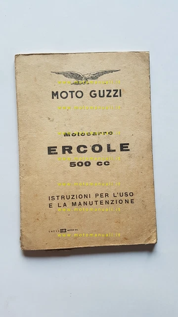 Moto Guzzi Ercole 500 1963 manuale uso manutenzione libretto originale
