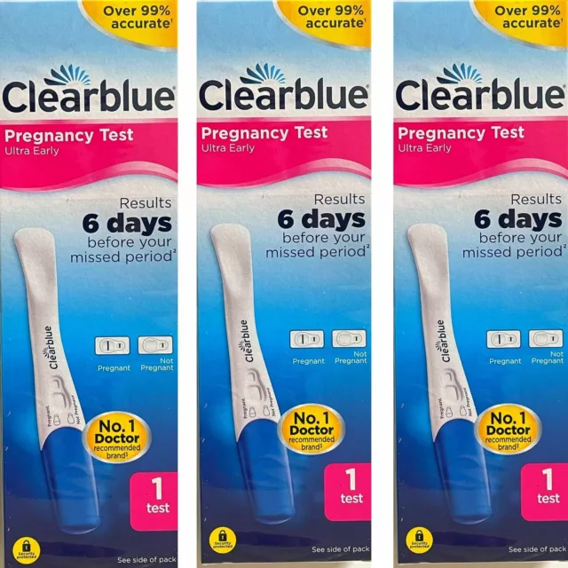 Clearblue Pregnancy Test Early Detection 6 Days Kit 1 Test, Pack of 1,2 &3