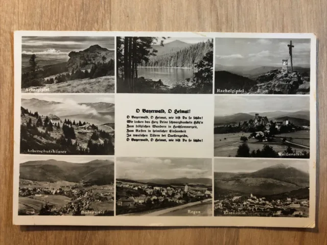 O Bayernwald O Heimat • Mehrbild-Ansichtskarte • Als Feldpost 1942 versandt