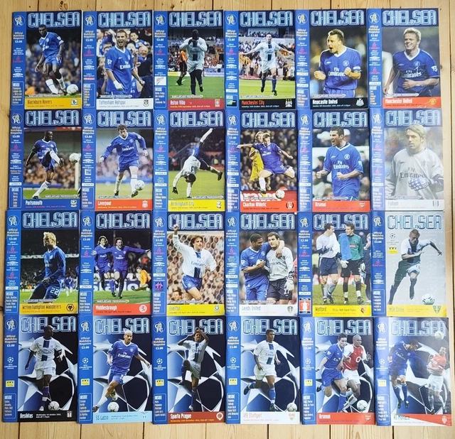 24 CHELSEA PROGRAMS 2003/04 Season Good Condition £10.80 - PicClick UK