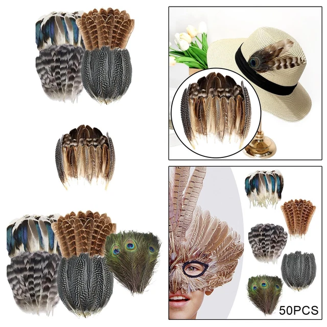 50 Plumes Colorées Pour Artisanat - Douces Et Artificielles - 10 à 15 Cm