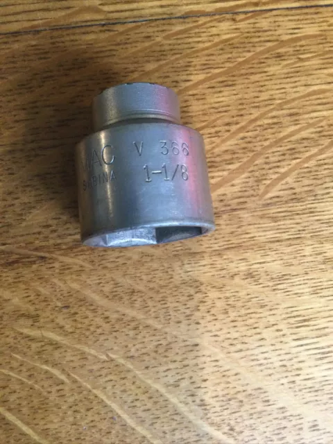 MAC Tools V366 Shallow 1-1/8 in. Chrome Socket 1/2" Drive 6 Point SAE USA