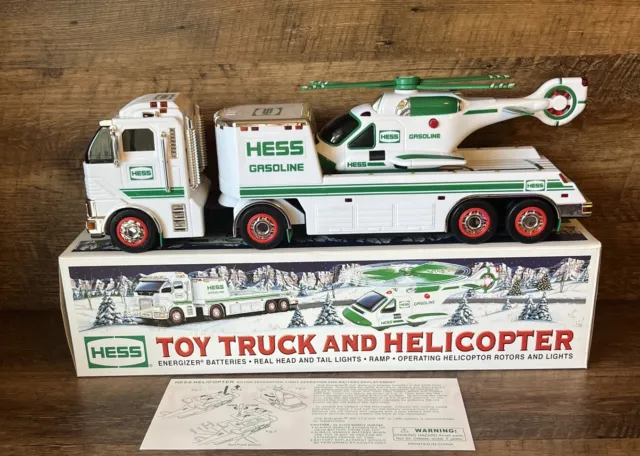 2006 Hess Toy Truck & Helicopter Box Insert Battery Card Custom Bag Collectible