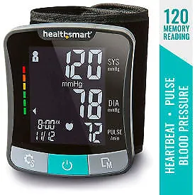 Monitor de presión arterial de muñeca HealthSmart digital premium con puño HealthSmart