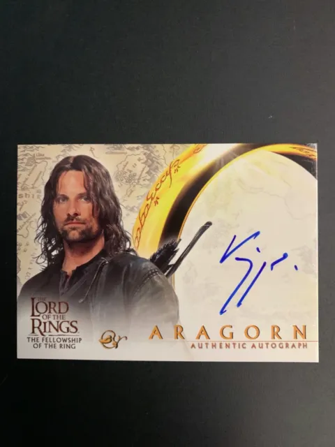 Lord of the Rings Fellowship of the Ring Viggo Mortensen signed Autograph Card