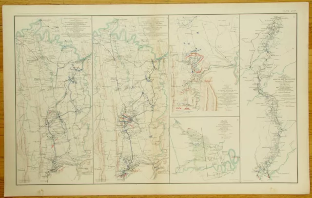 Authentic Civil War Map ~ Shenandoah Valley Campaign~Savannah Ga. Campaign-1864
