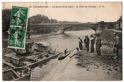 CPA 92 - COURBEVOIE (Hauts de Seine) - 69. Le Pont de Neuilly, bords de Seine