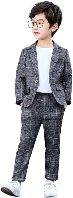 2 Piece Boys Suit Set Kids Blazer And Pants Party Wedding Occasion 4-5 Years