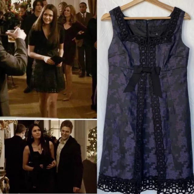 Anna Sui X Target Womens Black Dress Size 9 Aso Elena Gilbert Vampire Diaries