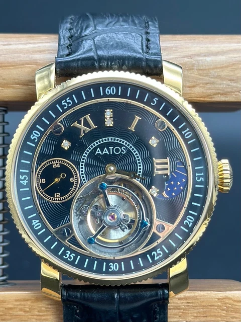 AATOS JAKOBUS TOURBILLON Automatik Herrenuhr Herren Uhr Edel Luxus Leder Gold EUR 250 00 PicClick DE