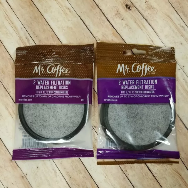 Mr. Coffee Water Filtration Replacement Disks (Pack of 2) ~New~ Lot of 2 packs