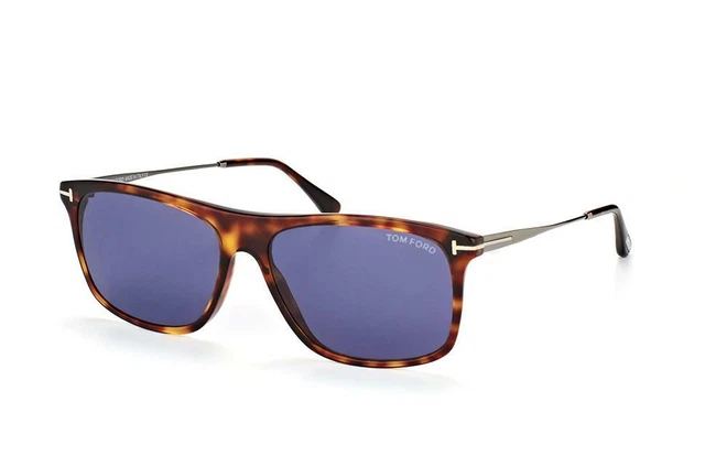 TOM FORD MAX-02 0588 54V Havana Sunglasses Sonnenbrille Blue Lens 57mm