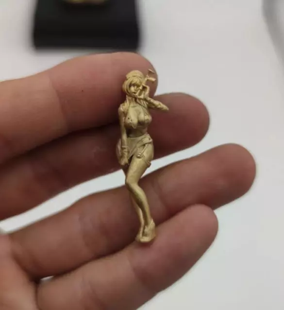 Chinese Bronze Copper Statue Hand Carved Beauty Girl Figurine 80185