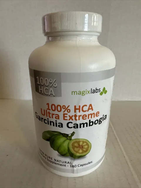 100% HCA Ultra Extreme Garcinia Cambogia Extract 100% Pure 180 Caps Exp 08/25