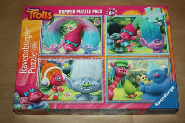 RAVENSBURGER TROLLS Bumper Puzzle Pack 4 X 100 Piece Jigsaw ravensburger-trolls-bumper-puzzle-pack-4-x-100-piece-jigsaw