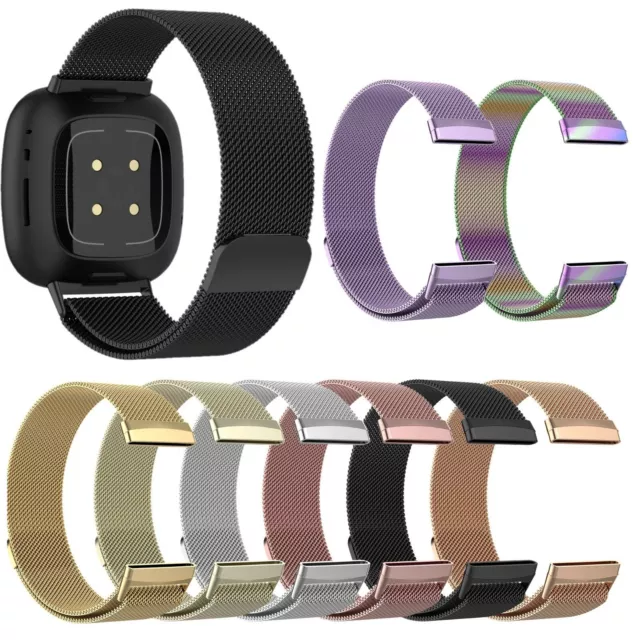 For Fitbit Versa 3/ Versa Sense Replacement Metal Milanese Strap Watch Band Mesh