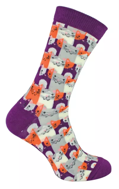 Mr Heron - Mens Novelty Cat Socks | Breathable Funny Animal Design Bamboo Socks