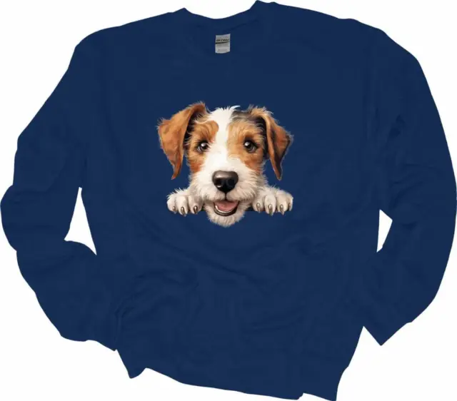 Peeking Wire Fox Terrier Dog Sweatshirt Dog Lover Shirt