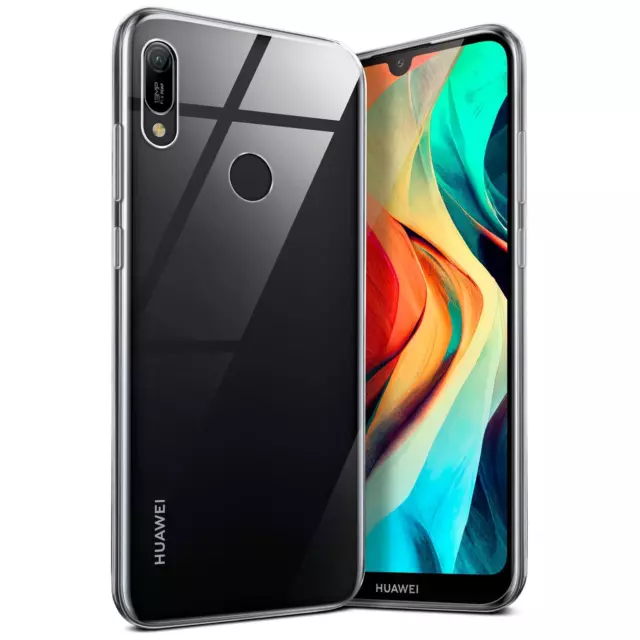 Hülle für Huawei Y6 2019 Schutzhülle Silikon Case Cover Handy Schutz Transparent