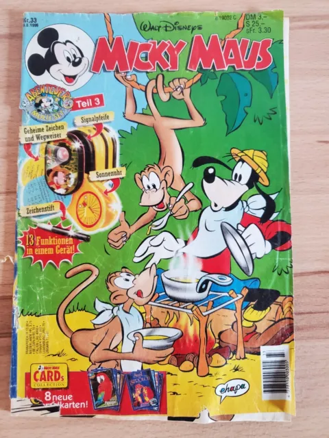 Micky Maus Heft 33 1996 mit Beilage Abenteuer Multi-Set Teil 3