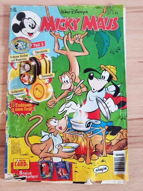 Micky Maus Heft 33 1996 mit Beilage Abenteuer Multi-Set Teil 3