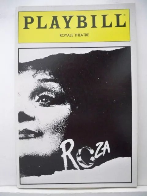 ROZA Playbill GEORGIA BROWN / BOB GUNTON / MARCIA LEWIS Flop OPENING NYC 1987