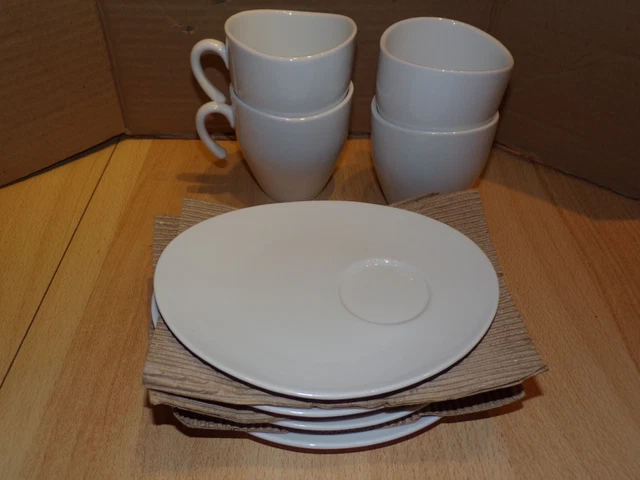 Lot De 4 Tasses à Expresso Maxim's Avec Soucoupes - Vintage - Multicolore - Occasion Bon état