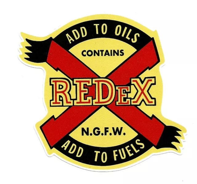 REDEX Vinyl Decal Sticker RED X HOT ROD RAT FINK  MUSCLE DRAG RACER FUELS OIL EX
