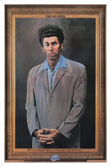 Trends International Seinfeld - Kramer Wall Poster, 22.375" x 34", White Framed