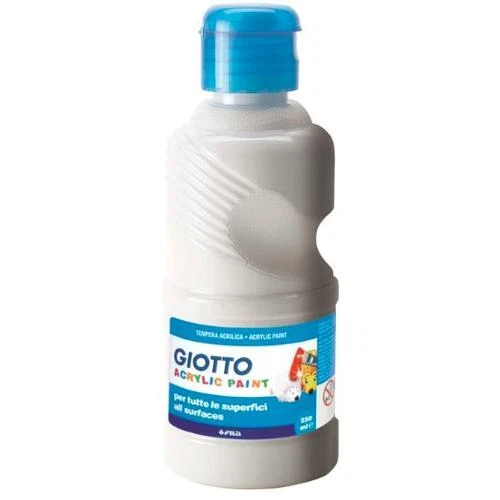 Flacone 250 ml Colore a Tempera Acrylic Paint Giotto Fila colore Bianco