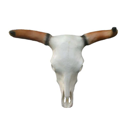 Cranio di bufalo a forma di teschio argento toro sbirri testa Skullptur 65 cm Grande Statua da parete 
