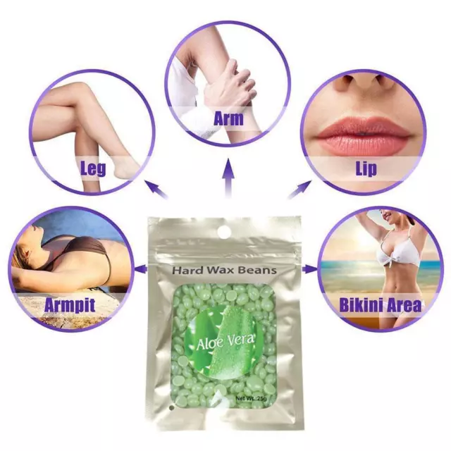 Painless Hair Removal with Pearl Hard Wax Beads Film Waxing Beans Ros Sell