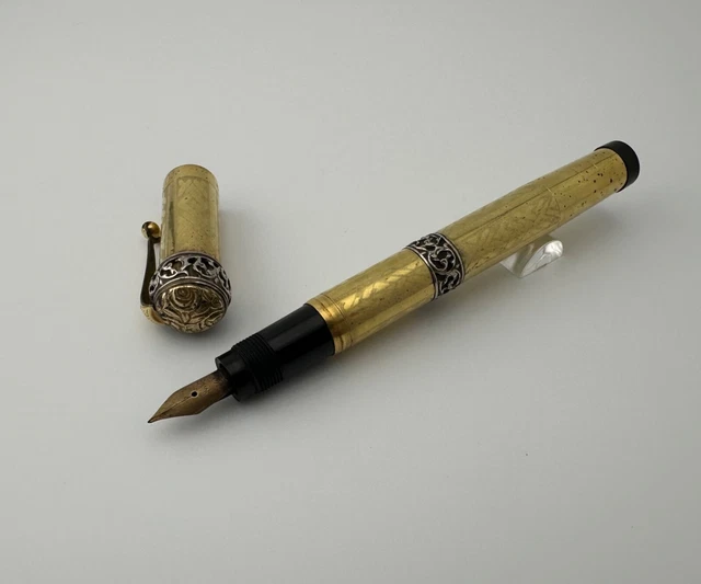 Stylo Plume Ancien Gold Starry - Plume En Or 18 Carats, Coffret - Occasion, à Restaurer Pour Les Collectionneurs