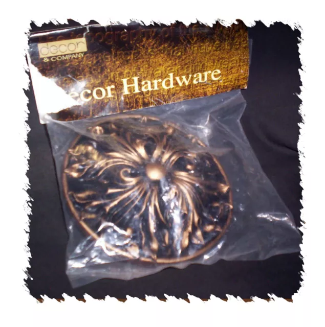 CURTAIN TIEBACK 4.5" MEDALLION DRAPES SCARF HOLDER FRENCH GOLD Wall mounted NEW