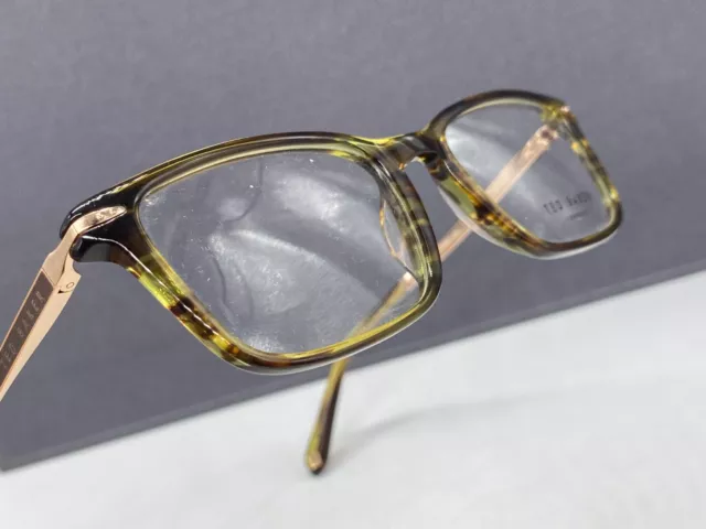 Ted Baker Brille Herren rund Braun Panto Leder bügel groß XL flynn 8161 NP: 225€