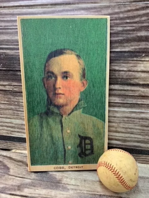 T206 Honus Wagner Portrait Art Wood Baseball Card Sign Display - 6.5x12
