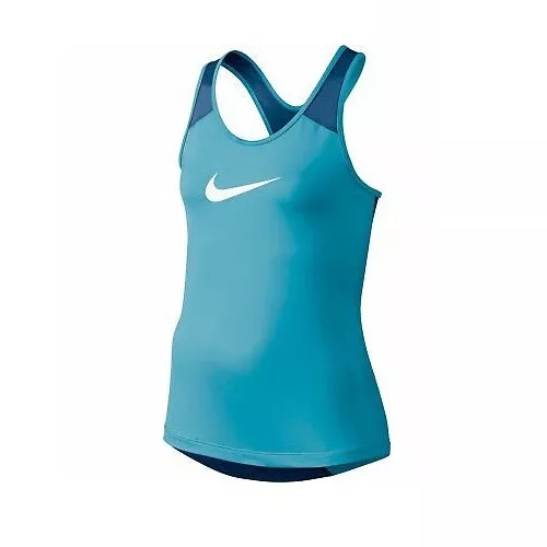 NEW Nike Pro Cool Youth Girls Size M Racerback Training Tank Top 727974 478 Blue