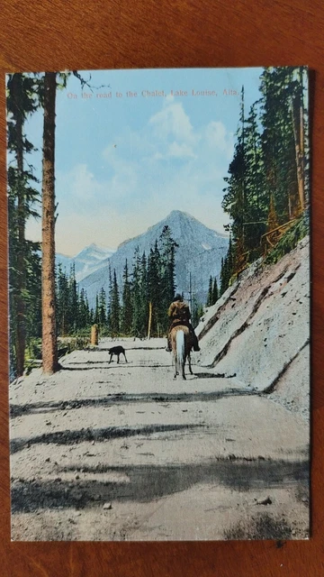Vintage PC "On The Road To The Chalet", Lake Louise, Canada