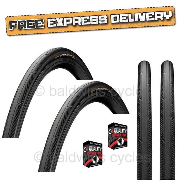 PAIR Continental ULTRA SPORT III 700 x 28c Slick Road Racing Bike TYRES & TUBES