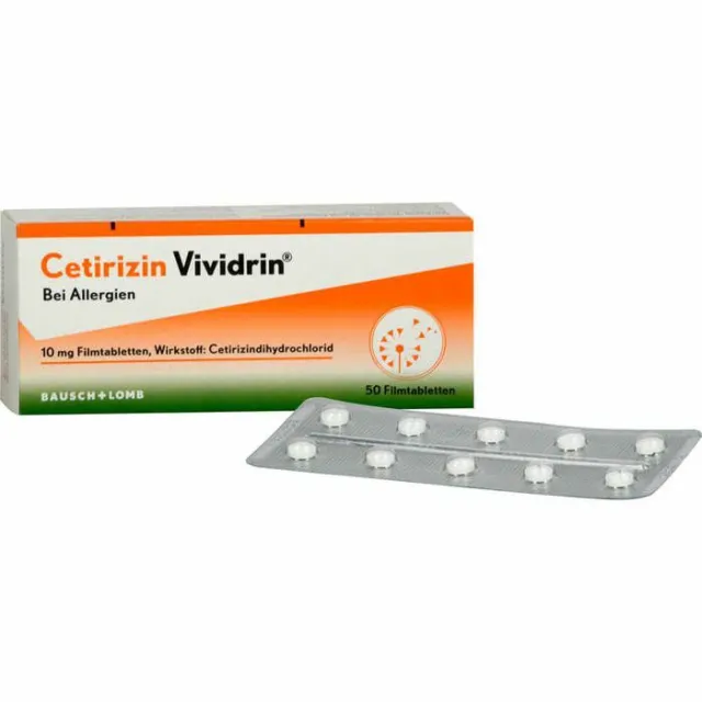 CETIRIZIN Vividrin 10 mg Filmtabletten 50 St. PZN 12364316 3